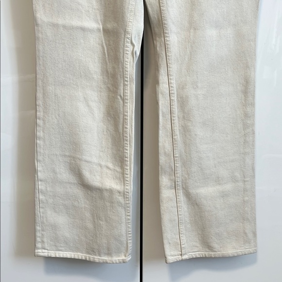 H&M Ecru Cream High Rise Denim Jeans Classic Style, Size 10 - Picture 5 of 13